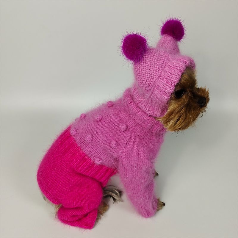Handmade knitted dog overalls for small breed  .Dog overalls, Dog costumes knitted