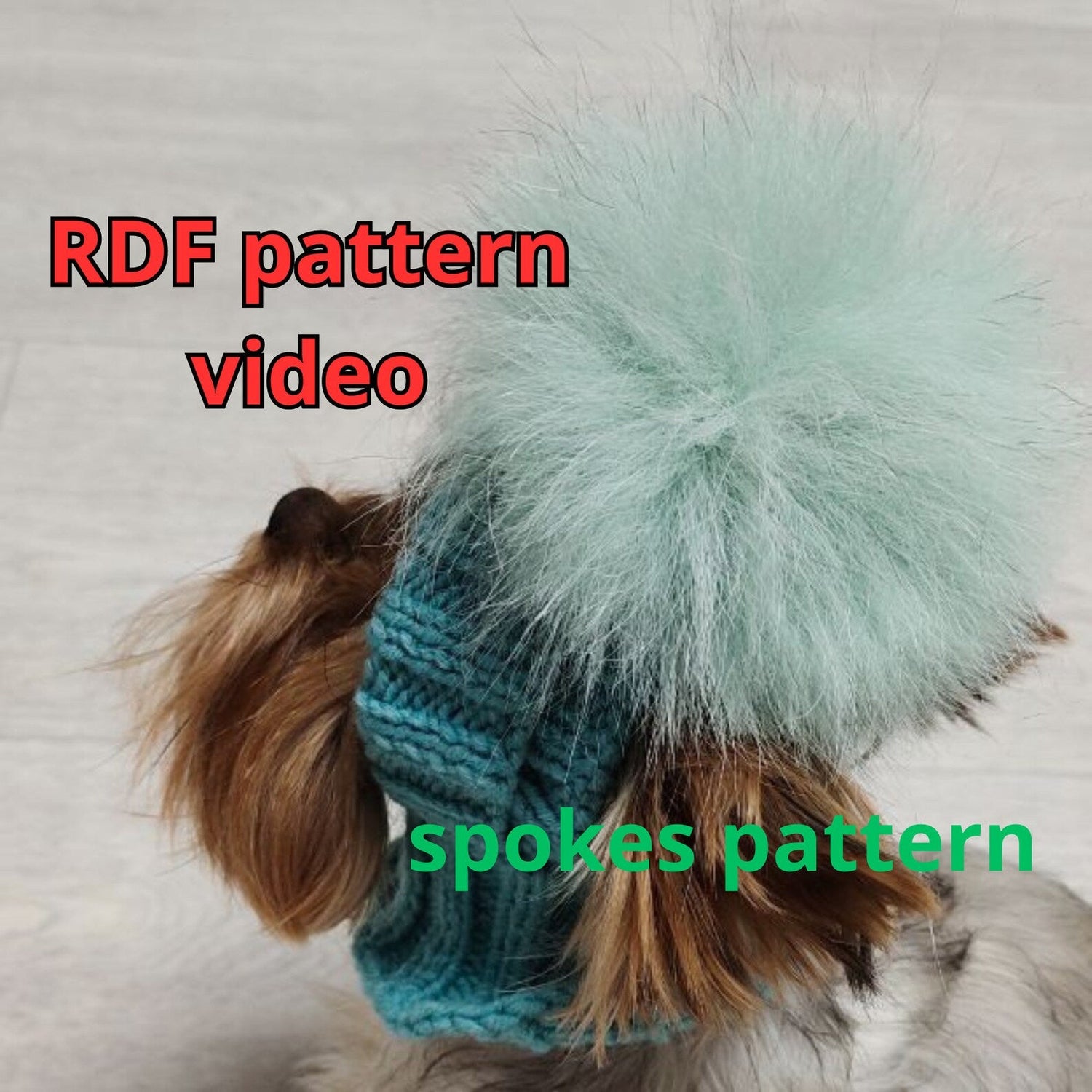 Knitted dog sweater pattern for small breed  PDF crochet dog dress pattern