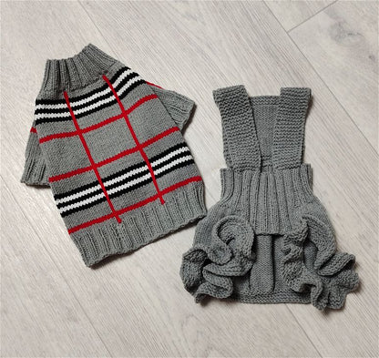 Gray overalls for small dogs