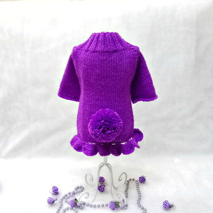 Luxury hand-kitted dog sweater and hat set – Custom knitted