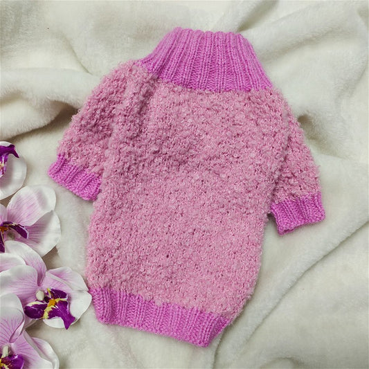 Pink dog sweater